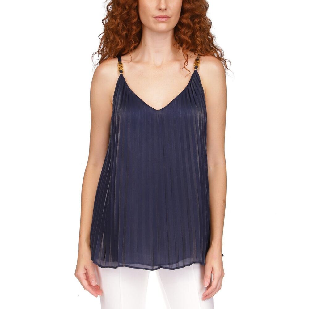 Michael Michael Kors Women's Iridescent Pleated Tank Top Size M 12239